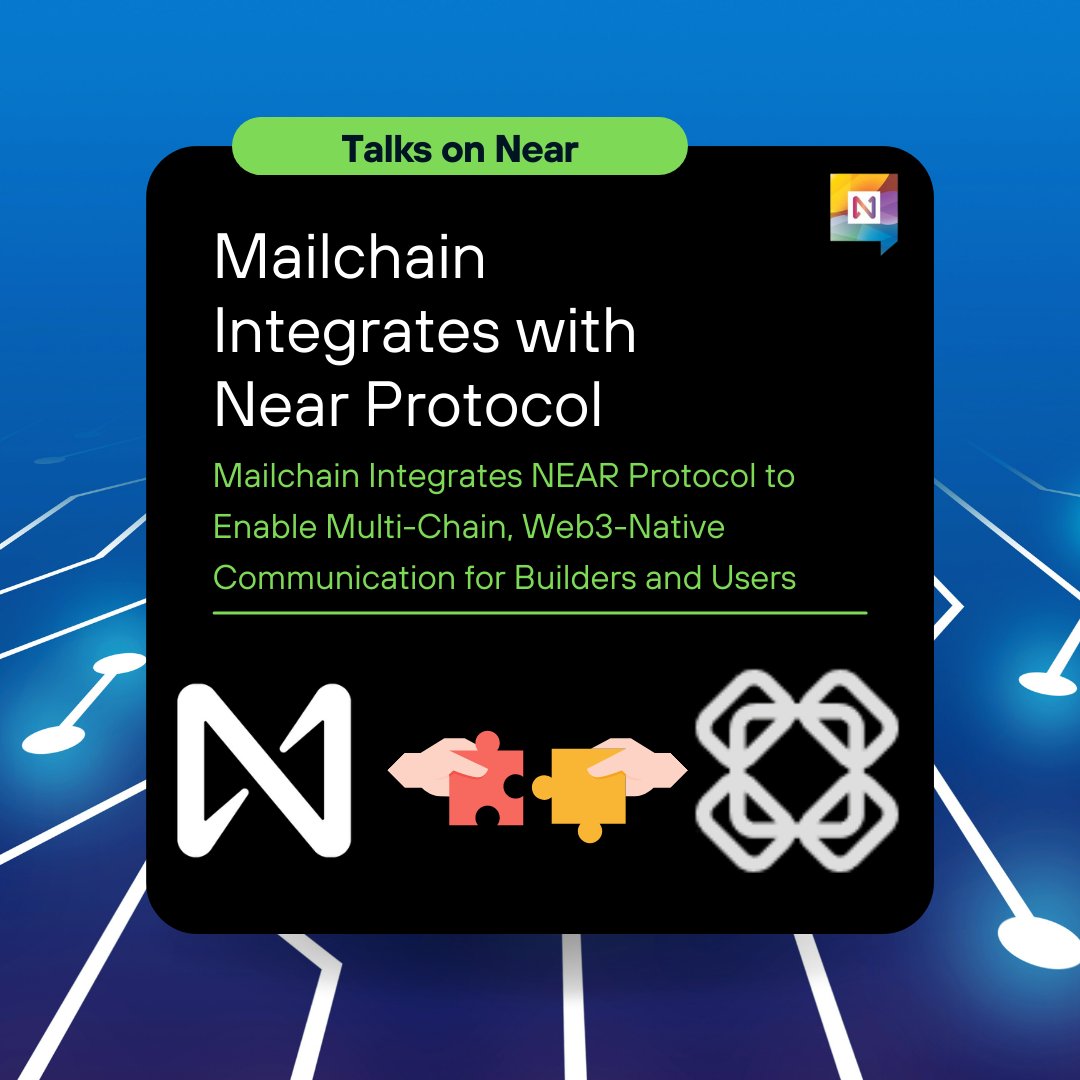 social_taskiffy's tweet photo. ๐จ @Mailchain_xyz , a blockchain-based email messaging protocol, has integrated with @NEARProtocol to enable multi-chain communication for builders and users.
Let's Explore the Benefits of it ๐งต๐๐
#Mailchain #NEARProtocol #web3community #NEARisNOW #NEARUSDT #blockchain https://t.co/XO21bSDpuC