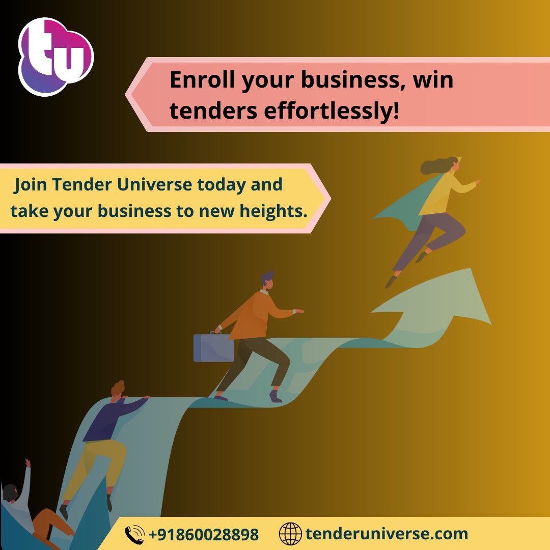 Unlock the potential of your business growth with Tender Universe. secure government tenders now. tenderuniverse.com
#onlinetenders #governmenttenderportal #governmenttenders #governmenttenderforallbusiness #tendermagazine #tenderatease #tenders #bidding