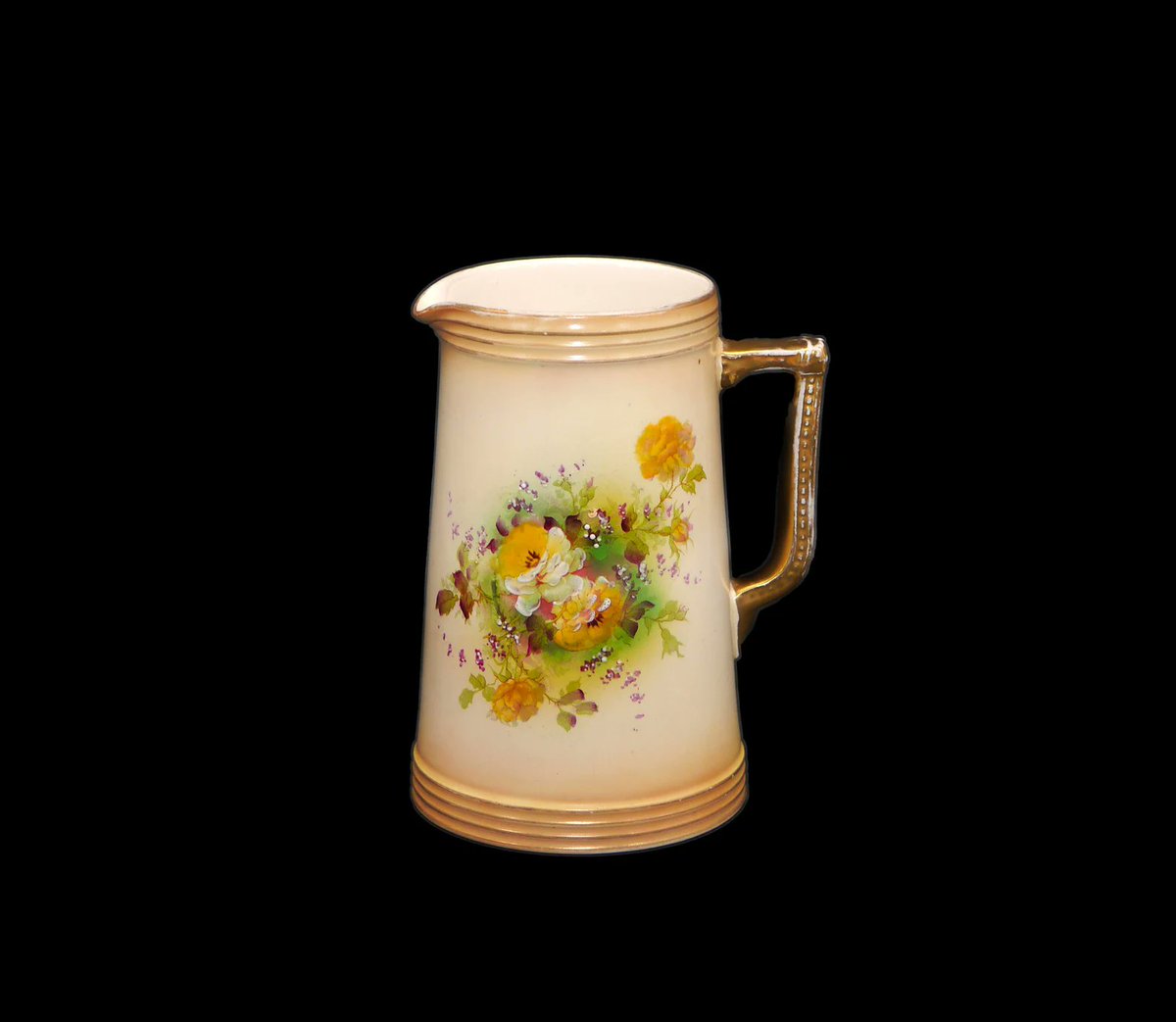 G97816960Girl's tweet photo. Antique art-nouveau period S. Fielding Co | SF&C 4712 pitcher | jug. Royal Devon semi-porcelain made in England. https://t.co/71farMU4fH via @Etsy #BuyfromGroovy #antiqueshop #tableware #antiquetableware #pitcher #RoyalDevon #SFielding #artnouveau #EtsySellers https://t.co/da4WYfcEhS
