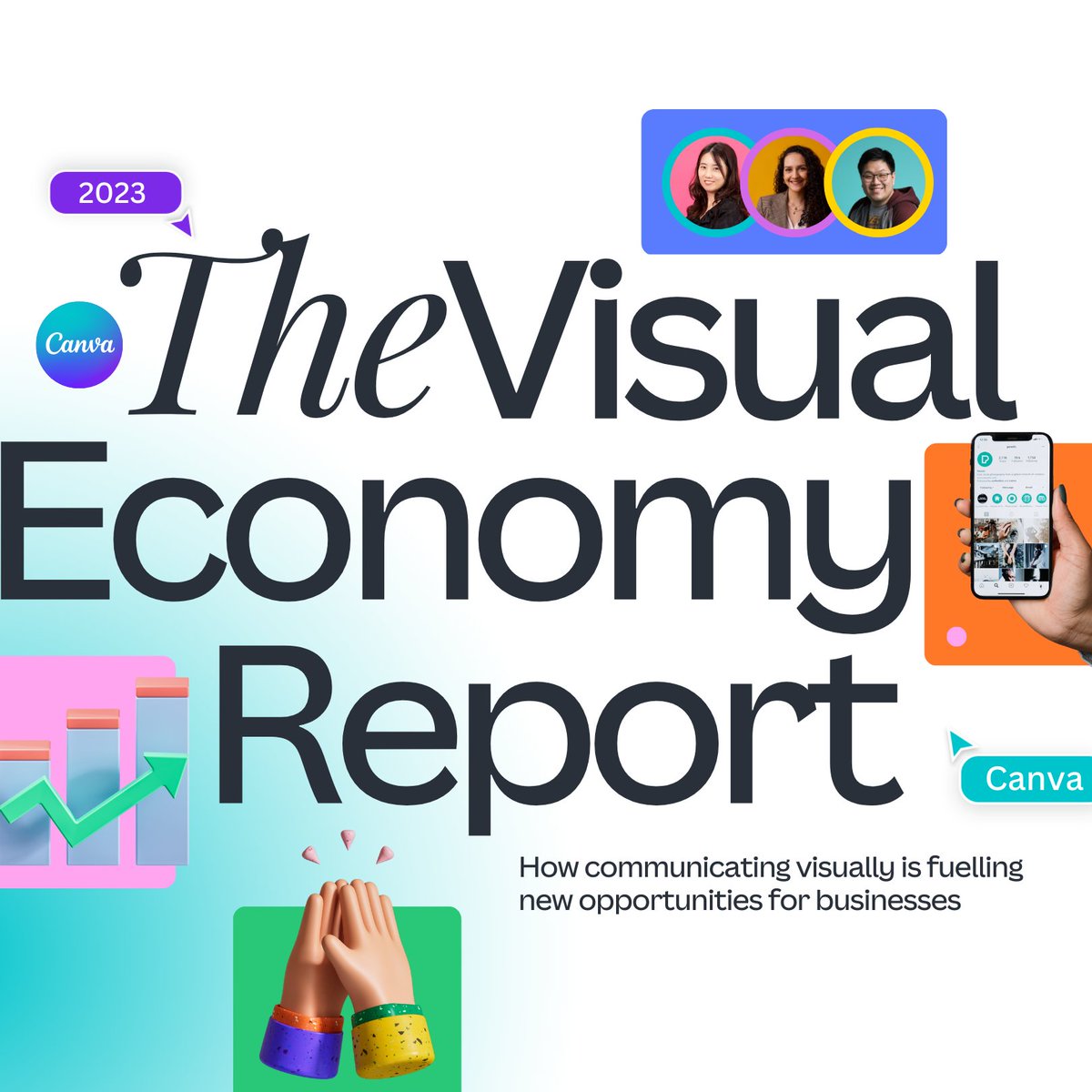 canva's tweet photo. #VisualCommunication presents new opportunities for businesses to drive efficiencies and improve collaboration.

After surveying 1,600 global business leaders, here’s a look at some key findings from The #VisualEconomy Report: https://t.co/UWTX1Joxt9 https://t.co/nNyORMHyPf