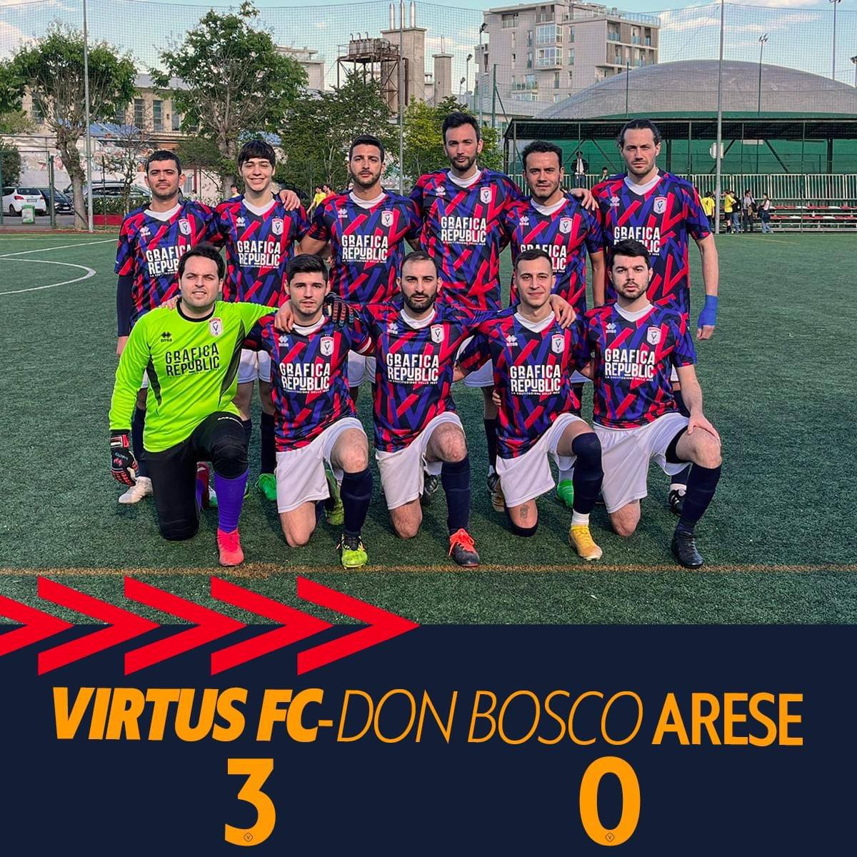 𝐕𝐢𝐫𝐭𝐮𝐬 𝐅𝐂-𝐃𝐨𝐧 𝐁𝐨𝐬𝐜𝐨 𝐀𝐫𝐞𝐬𝐞 𝟑-𝟎
⚽ 2 Di Fabio, autorete. 

👥 Squillante; Coletta, La Camera, D'Ercoli, Pisanu (Coppola); Ronzoni, Valentino; A. Di Stefano, Pappagallo, L.Di Stefano (Amico); Di Fabio.

#virtusfc #homeawayfromhome #csimilano