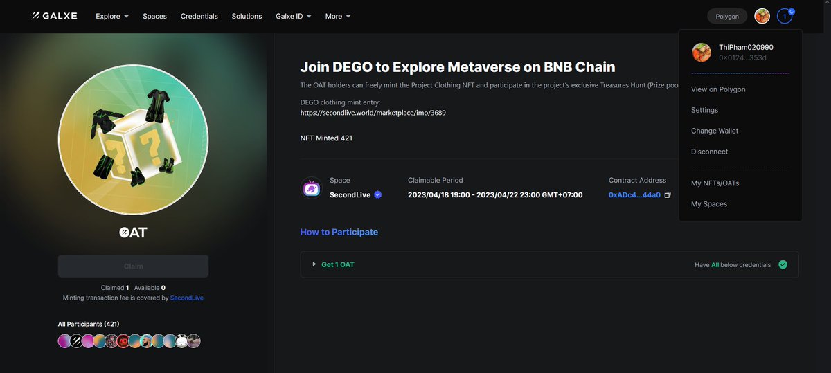 ThiPham020990's tweet photo. @dego_finance @BNBCHAIN @DappRadar @SecondLiveReal @Phap101 @nangnguyen2503 @NhoxTao https://t.co/vx0s6KKmNS