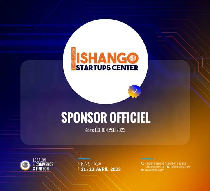 #IshangostartupsCenter  est fier d'être partenaire officiel du  @salon_ecommerce_et_fintech pour sa 4e édition qui se tient les 21 &amp; 22/04 à l'hôtel Pullman #Kinshasa.
Rdv donc dans notre stand.
#Sef2023 #fintech  #fintechafrica  #fintechstartup  #ecommerce #Startup #innovation