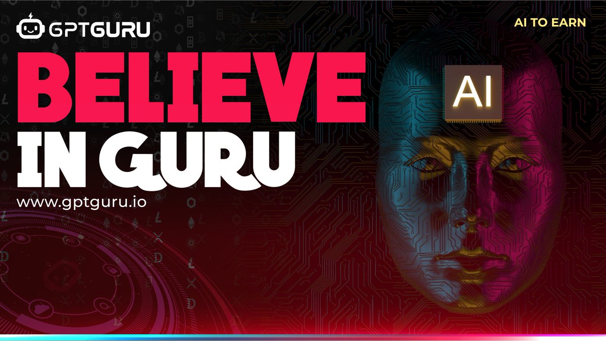 GPTGuru_'s tweet photo. BELIEVE IN GURU, EARN SMARTLY ๐ค๐
GPT Guru is coming to make Web 3.0 & Blockchain easy for everyone. Guru AI Model has been trained to solve queries and problems to unlock earning & business opportunities๐๐ต
#GPT #Binance #Blockchain #Crypto #AItoEarn #GuruCommunity #GPTGuru https://t.co/MUkpvAEs7P