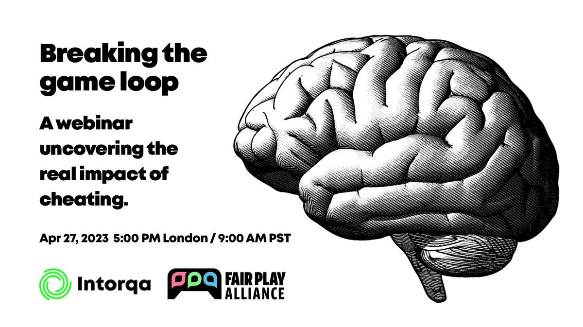 What really happens the moment a player encounters a cheat? 

Find out when we present our test findings findings at the Fair Play Alliance webinar on April 27, 2023 5-6PM London / 9-10 AM PST

To join us register in advance at:
lnkd.in/eWm2HcsZ