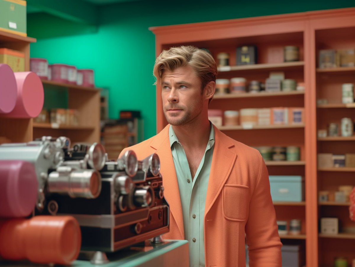 sagesoftheeast's tweet photo. @juliewdesign_ I did an entire series of celebrities in a Wes Anderson inspired supermarket. See more on : https://t.co/QsW7dh5SF6 https://t.co/JQJHrXhi5s