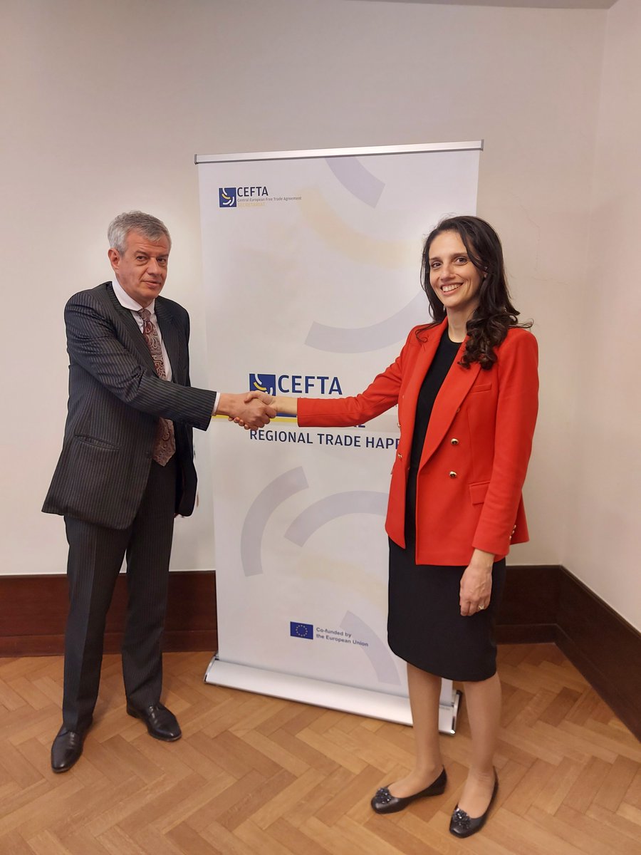 CEFTA_'s tweet photo. A productive meeting with #WB6CIF General Secretary Tatjana Shterjova Dushkovska discussing ways in which #CEFTA will continue to support the business community. https://t.co/J8wnyqSrYJ