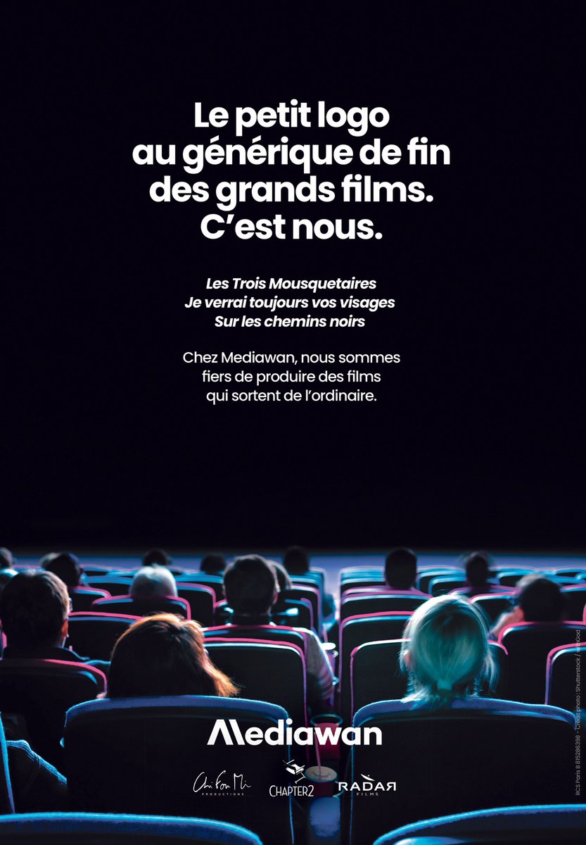 MediawanFr's tweet photo. Le petit logo au générique de fin des grands films.

C’est nous.

#LesTroisMousquetaires, #JeVerraiToujoursVosVisages, #SurLesCheminsNoirs… Actuellement au cinéma ! https://t.co/ytgI6ahYKN