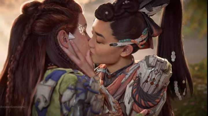sadweeb's tweet photo. WAIT WAIT WAIT WAAAIT

Aloy being canonically a Lesbian means that we have a canonical LGBT Character in Genshin???? OH MY GOD https://t.co/V6uvcMEmmO