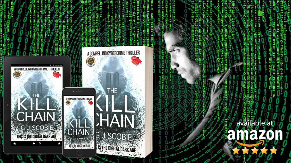 gjscobie's tweet photo. This is the Digital Dark Age.

The Kill Chain by GJ Scobie, the cybercrime best seller from @darkstrokedark out now!

https://t.co/p8Agor7iJv

#booktwt #CrimeFiction #cyberattacks #cybercrime #bookboost #cyber #CyberSecurity https://t.co/IaLzf9J04O