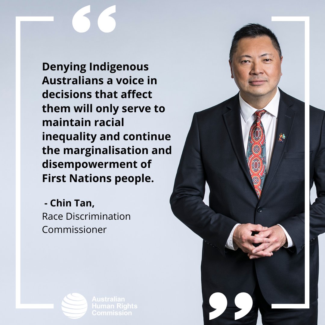 Creating an Indigenous voice to parliament is not racist or inequitable. On the contrary, it presents an opportunity for Australia to address and overcome racism and discrimination.

Read Commissioner Tan's opinion piece for @GuardianAus: theguardian.com/commentisfree/…