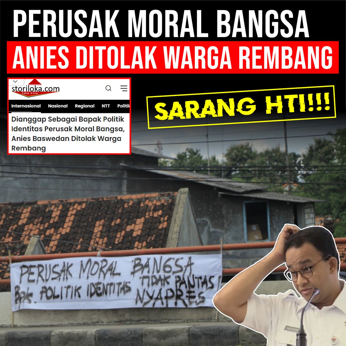 Perusak Moral Bangsa, Anies Ditolak Warga Rembang
Error
Wuhan
1 Syawal