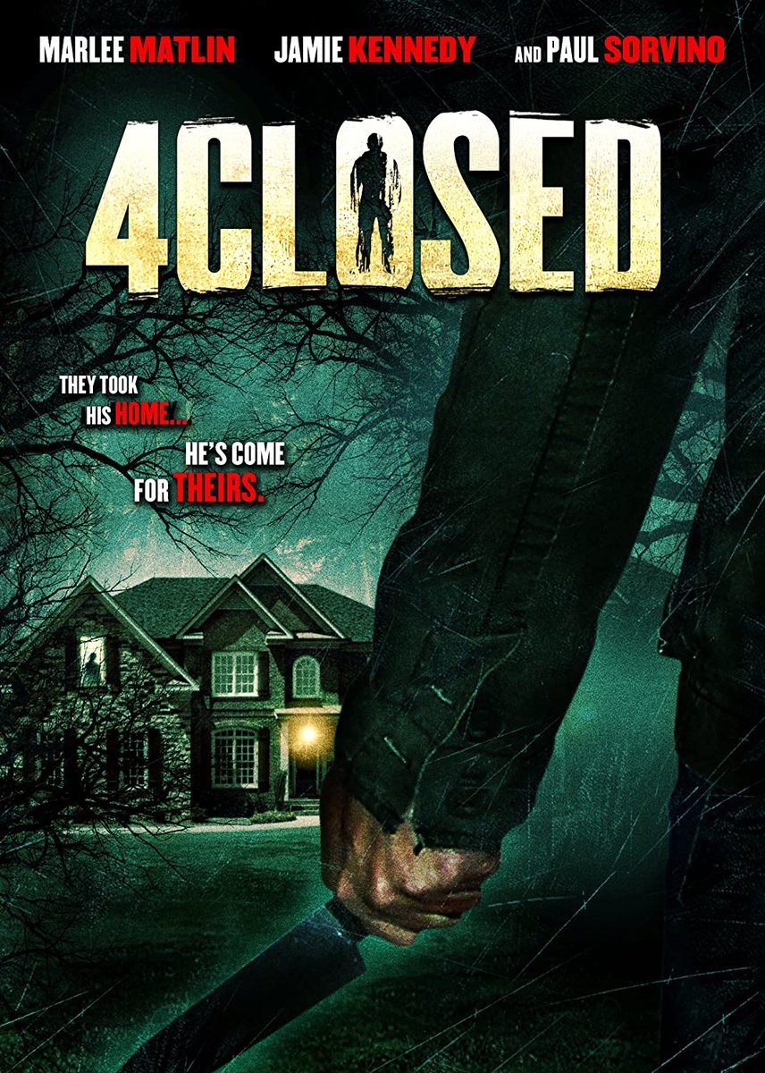 AngusKohm's tweet photo. 4Closed (2013) by #NickLyon
w/#MarleeMatlin #JamesDenton #JamieKennedy
When a family moves into a foreclosed home, the previous owner begins a campaign of intimidation and terror.
“They took his home... He's come for theirs!”
#Horror #Thriller #TrashOrTerrorTuesday https://t.co/hhvqx6POHL