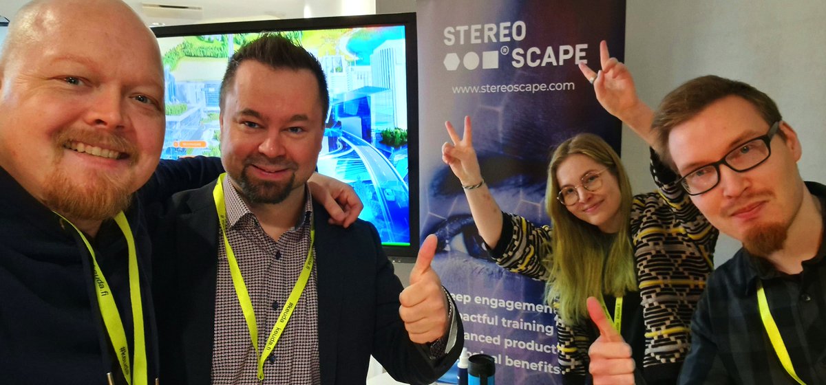 Stereoscapen poppoo eilen #Murros2023 tapahtumassa. Mahtavaa, että pääsimme esittelemään virtuaalisia koulutusratkaisujamme ja käymään monta antoisaa keskustelua ständillämme.🤩

Kiitos #tapahtuma​n järjestäjälle <a href="/Keuda_Ammattiin/">Keuda</a> sekä kaikille esiintyjille ja kävijöille! 🙏