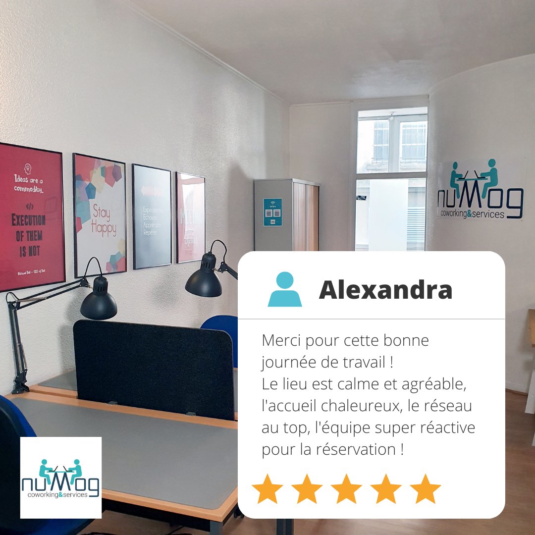 C’est un plaisir de lire vos avis et de voir que vous passez de bons moments au coworking. Nous sommes toujours très heureux de vous accueillir parmi nous
👉numog.com/fr/

#numog #coworking #auxerre