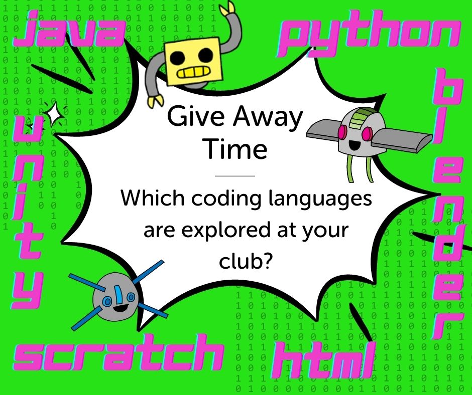 CodeClubAus's tweet photo. 👏 Don't forget to comment!

We are keen to hear what #coding languages your #coders use at Code Club.  One random comment will 
#win a #swag pack of a t-shirt and set of stickers. Let's #getkidscoding, #teachingcoding is fun!

Draw will take place at 4pm on Friday 21st of April. https://t.co/SoBr9YeG2o