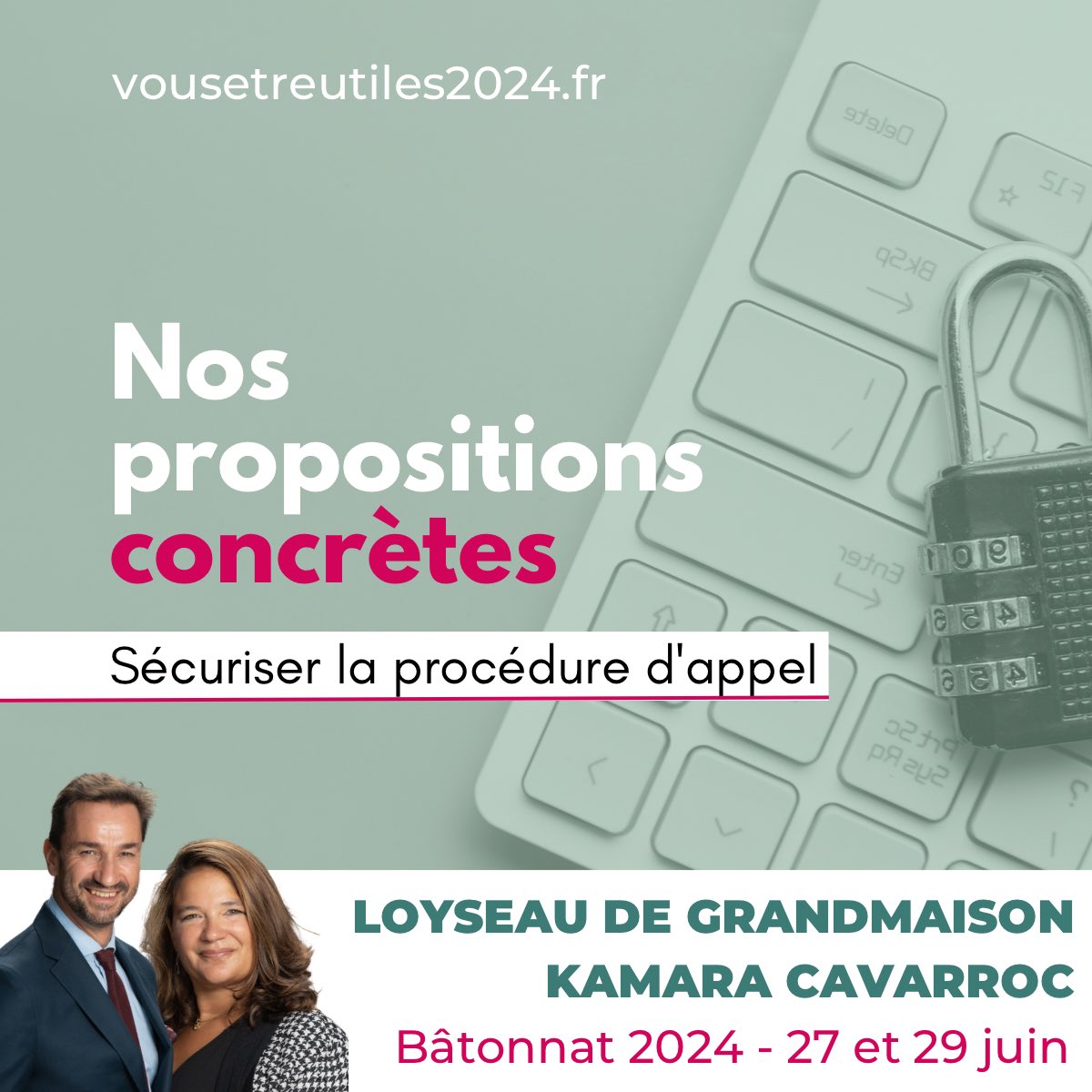 ⚖ Parce que la procédure ne peut pas être un outil doublement perdant, voici nos propositions concrètes pour sécuriser la procédure d’appel 💪. 
 
⭐Retrouvez notre programme complet, nos bios, nos articles, nos évènements sur vousetreutiles2024.fr ⭐
#batonnat2024 #avocats