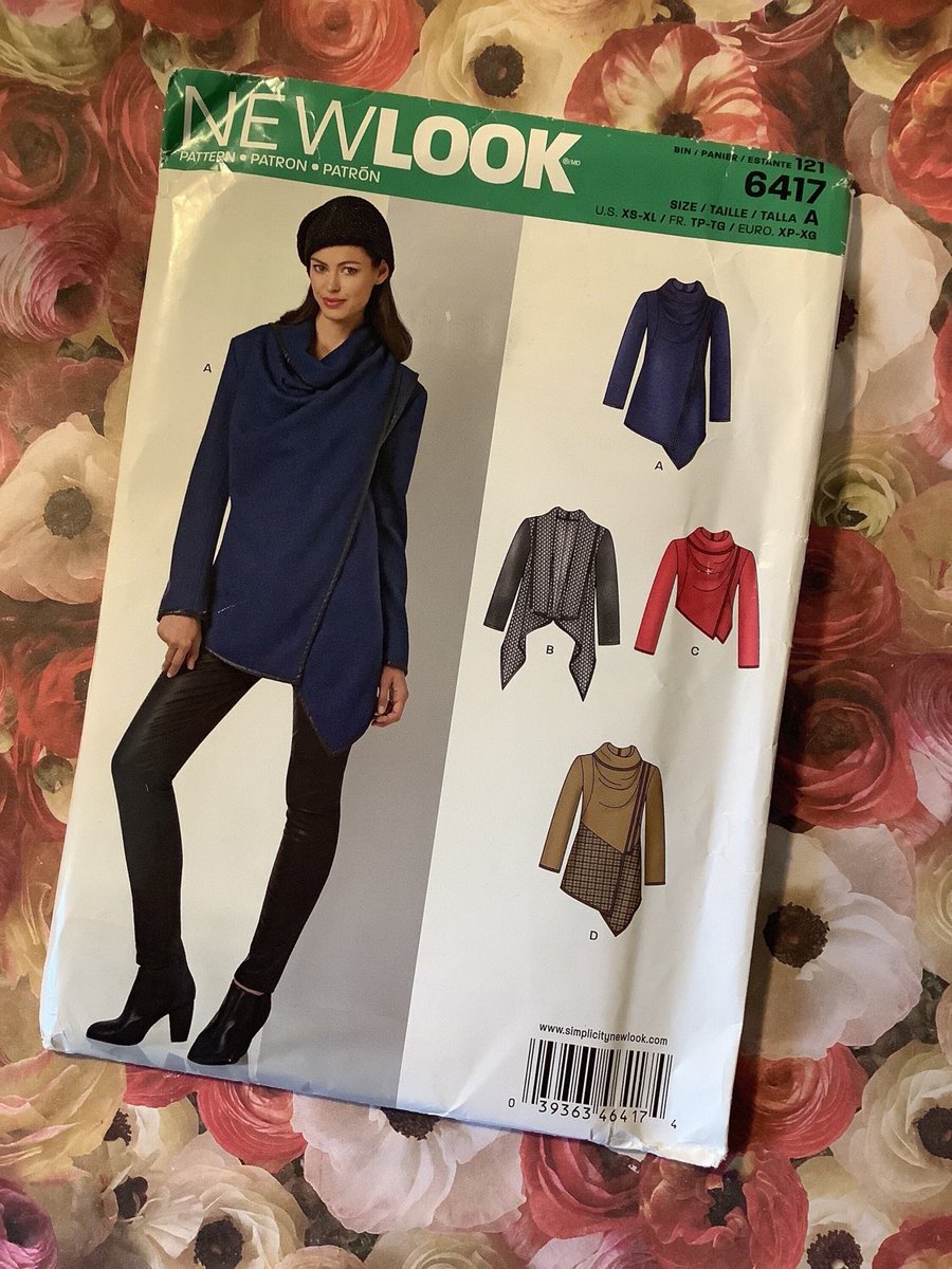 NEW LISTING This is a lovely ladies asymmetric style jacket sewing pattern in my #etsyshop Uncut 2015 New Look Sewing Pattern No 6417 for Ladies Asymmetric Jackets Sizes XS-XL or 6-8 to 22-24 #ContemporaryFashion #WardrobeStaplePattern etsy.me/3KMlEnL #NewLook #AllSizes