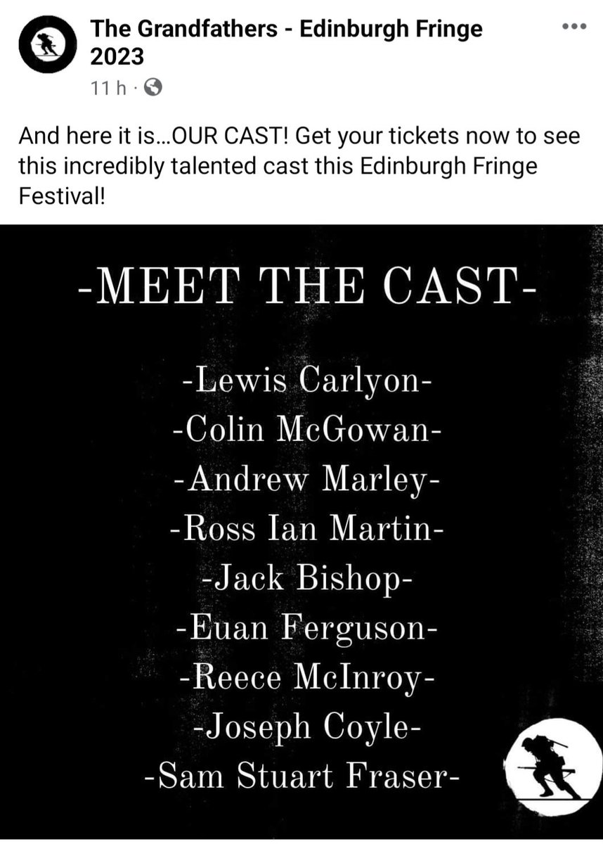 ColinMcGowan01's tweet photo. The news is out! 

I will be returning to The Edingburgh Fringe this year in this fantastic play! 

I'm very excited by this one! 

Great cast and an amazing piece of writing! 

https://t.co/eX4LtcwKfo

#CASTING #actor #Edingburghfringe #Fringe https://t.co/36x7JpguQ3