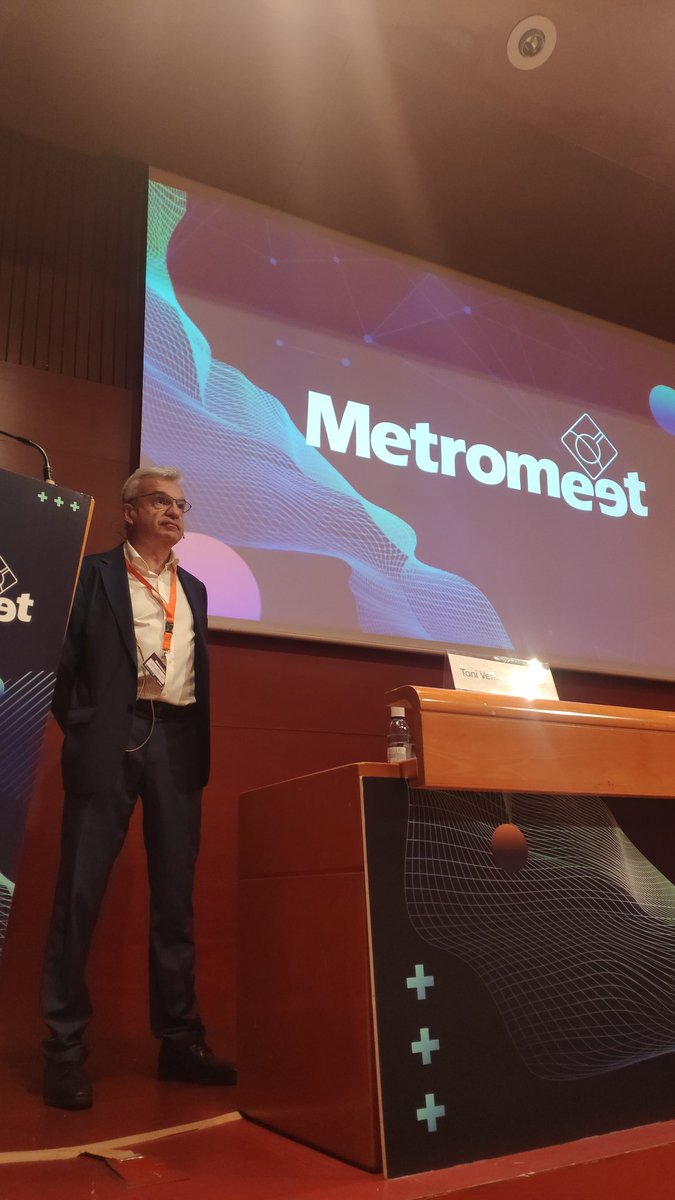 Metromeet's tweet photo. Welcome to #Metromeet! Our first speaker is Toni Ventura-Traveset, a recognized leader in #metrology, Let's kick off #Metromeet2023 with Toni's keynote about the Manufacturing Resilience with Digital Transformation in Industrial Metrology! #Innovation #technology #datapixel https://t.co/0Cz0ZZCqgL
