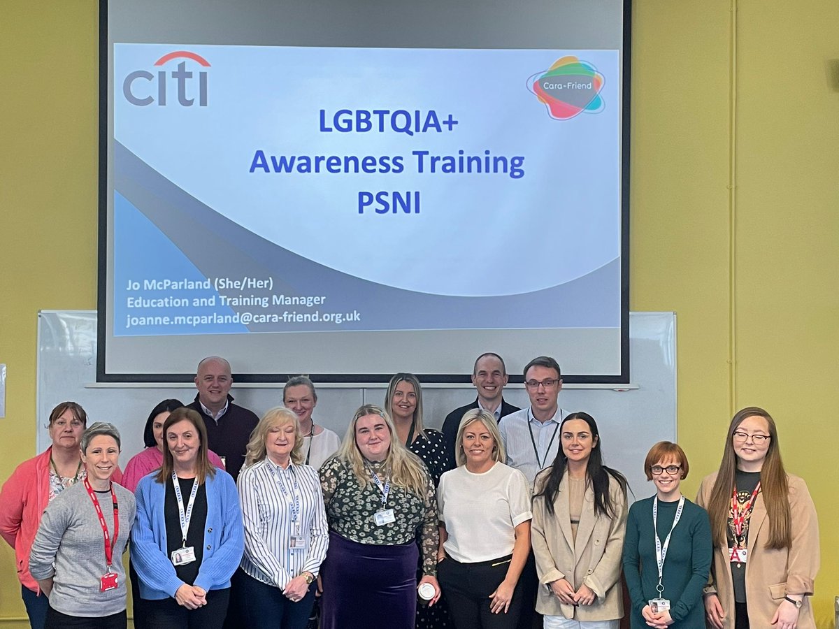 Many thanks to the PSNI for allowing us to participate in their LGBTQI+ awareness training this week. Hosted and delivered by the brilliant Cara friend. Always learning. Always working together.@CaraFriendNI @PSNILGBT