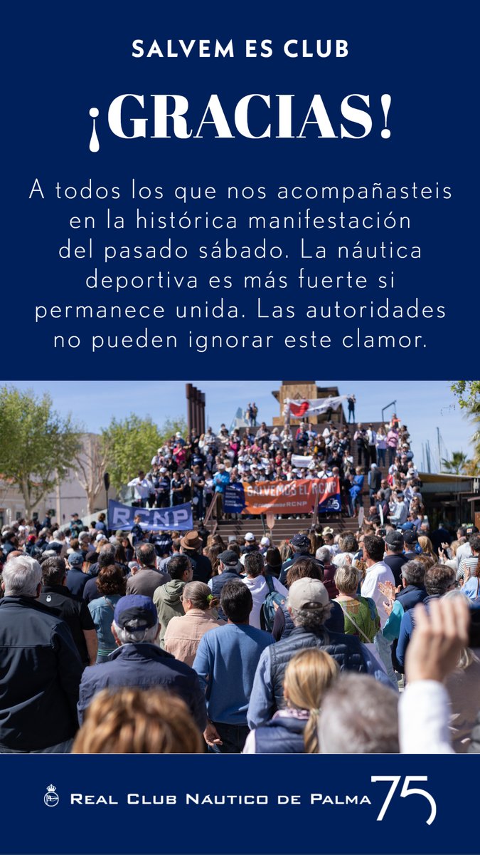 A los clubes, deportistas, asociaciones y ciudadanos que nos acompañasteis el pasado 15 de abril, gracias. #SalvemEsClub #CompromisoRCNP