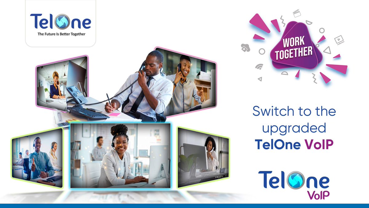TelOneZW's tweet photo. Create a unified communication system for your home office or business with TelOneVoIP.
Call us today and get connected.
#TelOneVoIP
#TheFutureIsBetterTogether https://t.co/jFo3E0YHPI