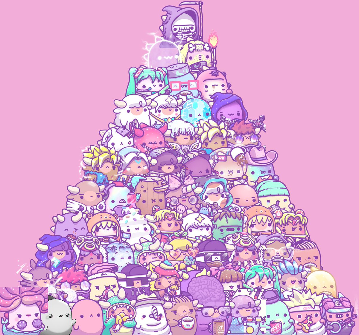 adraffy's tweet image. why degen into normie memecoin rugs when you could acquire a beautiful @gmcafeNFT Keekusaur run by a team of four builders?