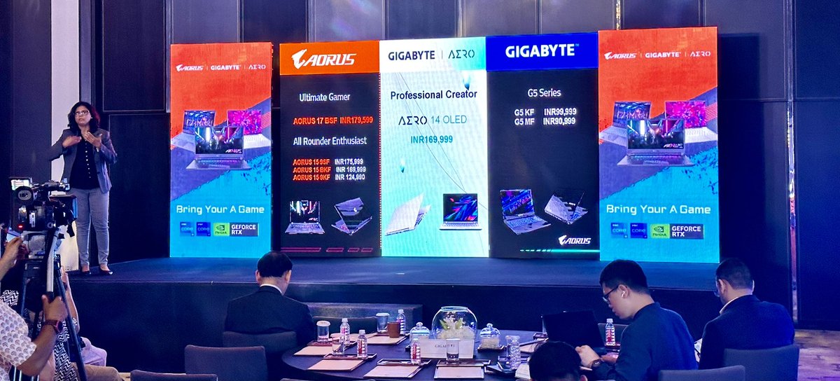 Gaddamvaasu's tweet photo. #GIGABYTE New Gaming Laptops Launched In #India
#Arous #gigabyte #Aero https://t.co/lJSZtuD61k