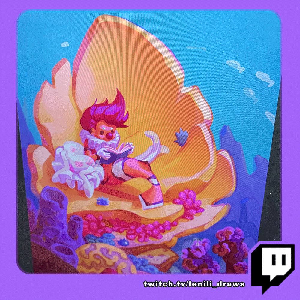 scar3cr0ws's tweet photo. Hej peeps! I’ll be streaming tonight again at 7pm CET and put the final touches on this painting. Come join me at https://t.co/1HkoZuew75 💕 https://t.co/oFMbmTjCxO