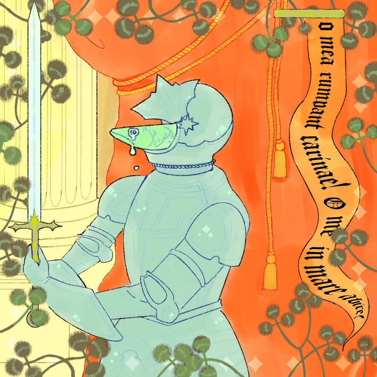 carxby's tweet photo. it’s not easy being fish knight :(
#art #medievalart https://t.co/rULYGiUaNj