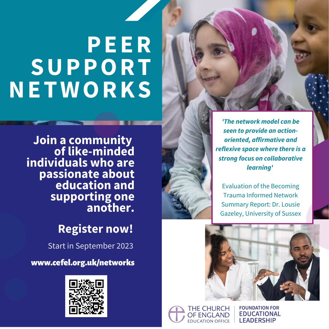Join the 2023-24 CEFEL Networks to connect with like-minded individuals, share ideas, and take your leadership skills to the next level! Register now Networks - Foundation For Educational Leadership (cefel.org.uk) #CEFELeadership #PeerSupportNetworks