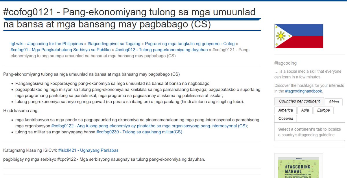 SoCaPhil's tweet photo. #cofog0121 - Pang-ekonomiyang tulong sa mga umuunlad na bansa at mga bansang may pagbabago (CS) (#tagcoding manwal) - alamin ang higit pa dito: https://t.co/civkK6vg2i https://t.co/dw5BZTLUgb