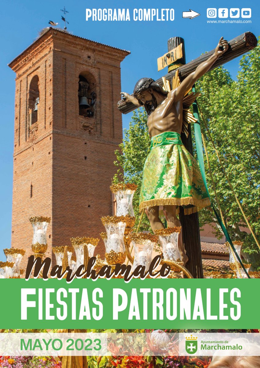 🔊FIESTAS PATRONALES 2023
📅Del 4 al 7 de mayo

Desde finales de abril y durante todo el mes de mayo, ven a disfrutar con nosotros de la música en directo, actos culturales, deportivos y de ocio que llenarán las calles de Marchamalo.

PROGRAMA COMPLETO:
➡️marchamalo.com/noticias/event…