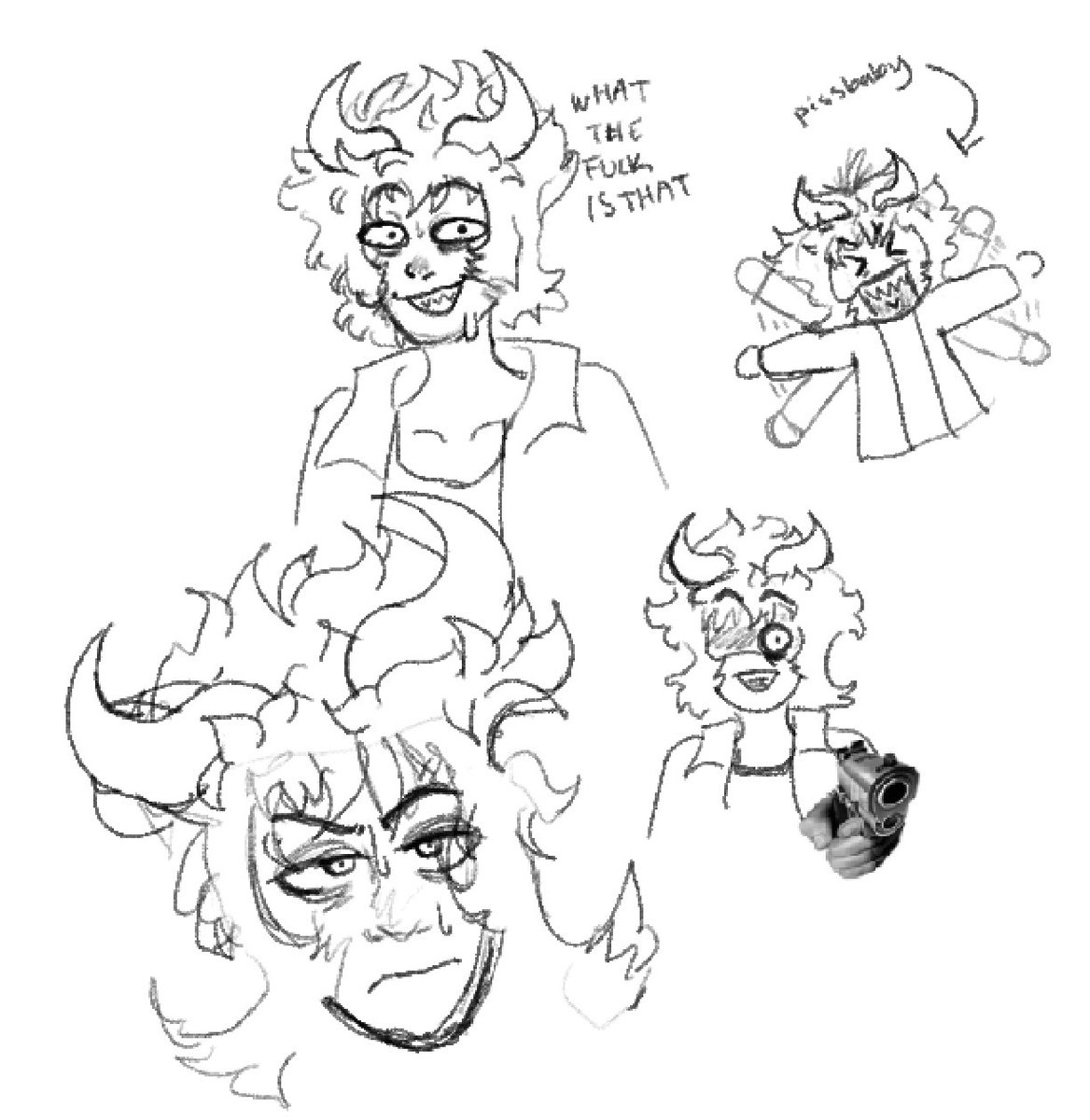 ssolveigrart's tweet photo. hi everyone!! im still alive, i just get rlly bad at posting my own artwork (i am so self conscious its unreal :’) ). its something im tryna to work on though and i’ll try to be more active on this account! for now though have some silly doodles :) https://t.co/JZ4eIO04eK