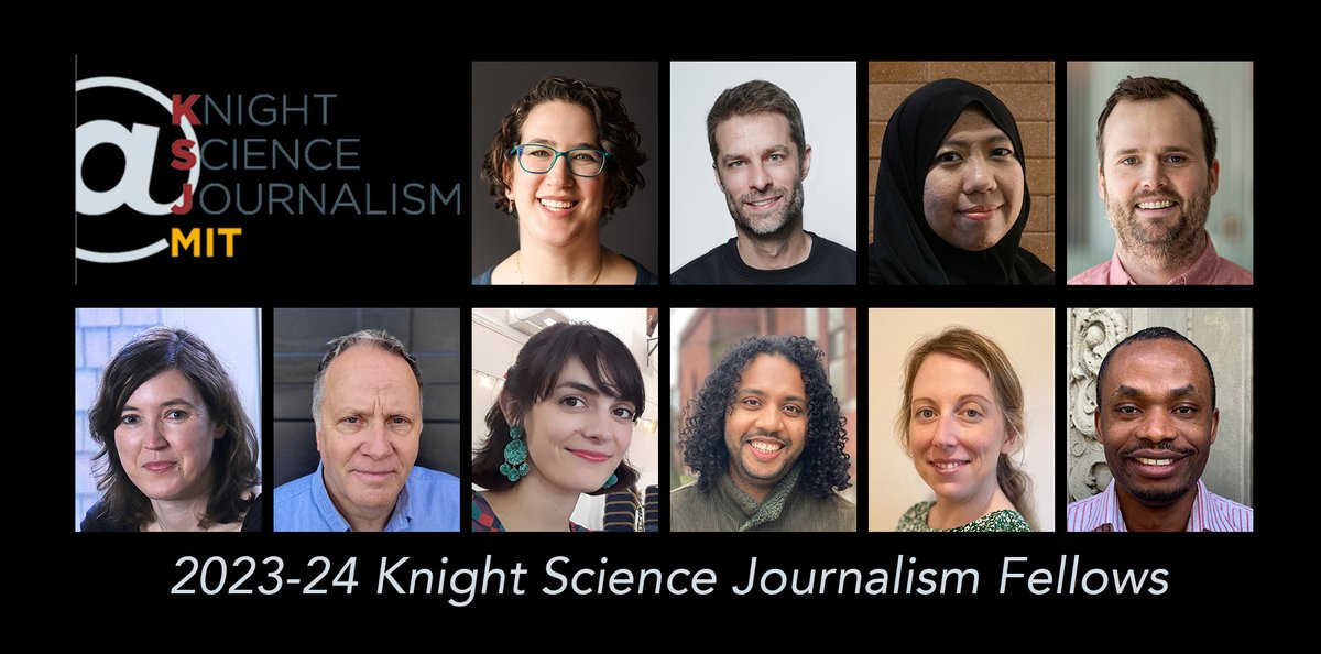 KSJatMIT's tweet photo. We are thrilled to announce the multi-talented group of reporters and editors who will make up our 2023-24 Knight Science Journalism Fellowship Class: https://t.co/V2Uo1HlBBW https://t.co/8RdidUjXIn