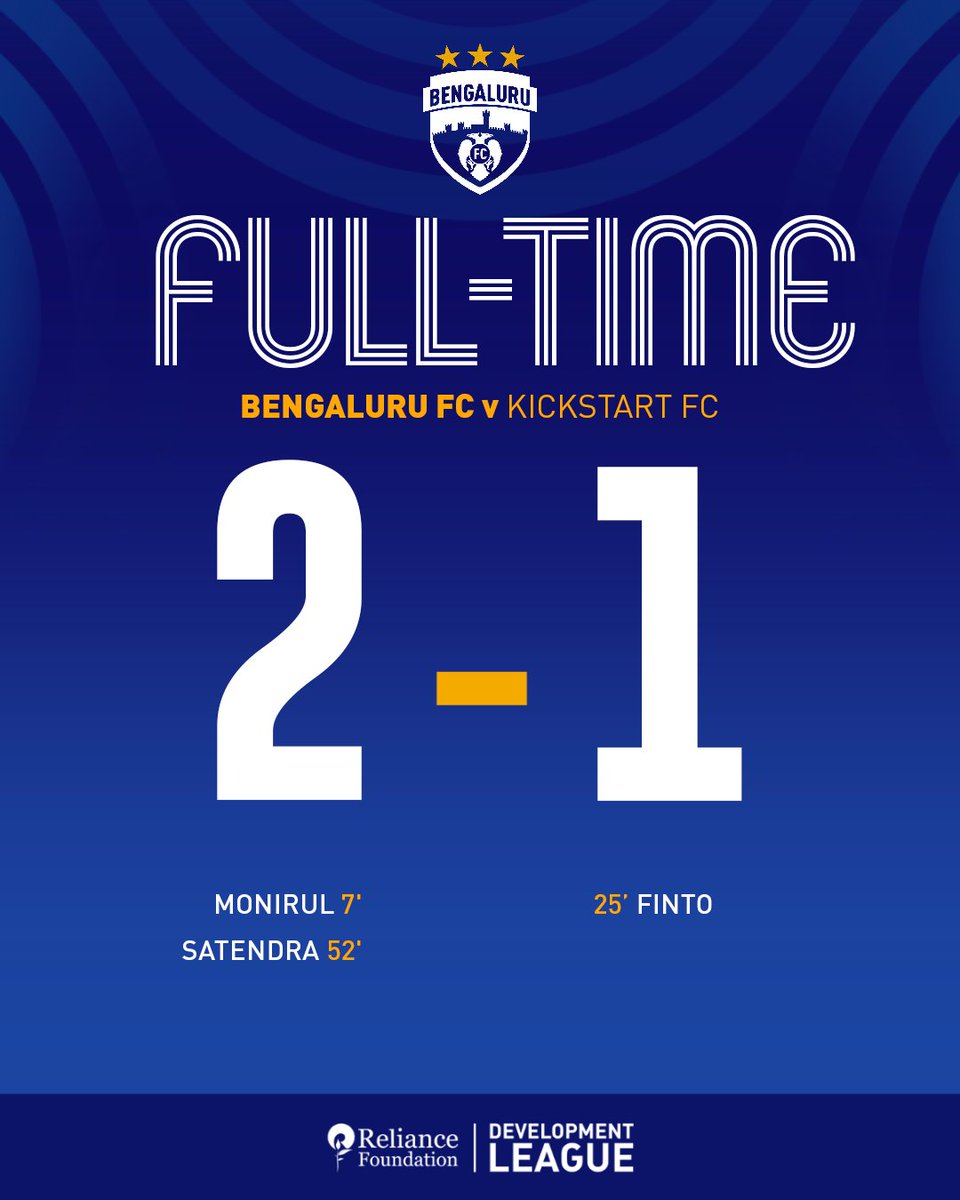 bengalurufc's tweet photo. FULL TIME. The Blue Colts' unbeaten run continues. ⚡
#WeAreBFC #LetsPlay #BFCKFC ⚔️ https://t.co/FjKU2hnl8R