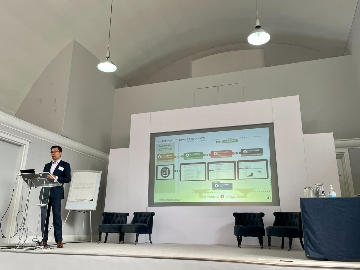 autolomous's tweet photo. Today our COO Kwok Pang presented at the AMC 23rd technical meeting in London on the topic of "Data structure and traceability to enable paperless manufacture". AutoloMATE provides support across the entire CGT value chain and accelerates the move to paperless manufacture https://t.co/qRPClIsi29