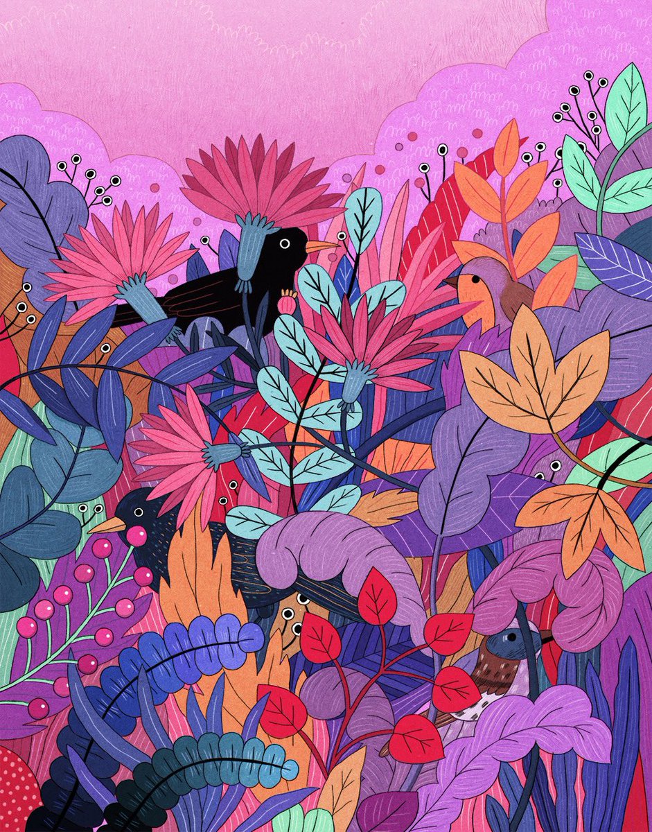 🐦 Ku-ku! 
Ilustración de interior para la revista Salvajito.