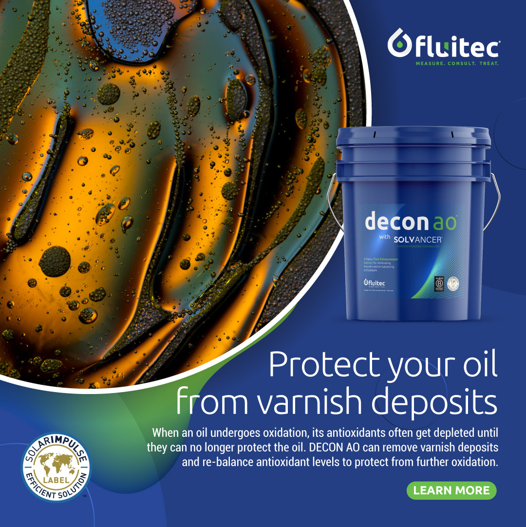 FluitecIntl's tweet photo. Find out about the ways DECON AO can help to re-balance the antioxidant level of your oil while also removing varnish and deposits from the system.
https://t.co/zxypsQwe7v
#fluitec #varnish #fill4life #sustainability #decon https://t.co/NzLFGnFlou