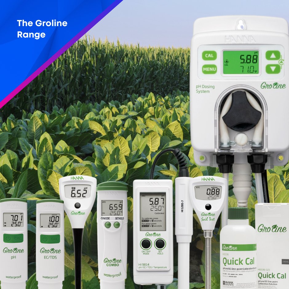 HannaInstUK's tweet image. 🌱 Hanna's GroLine Meters and Testers are designed for hydroponic, aquaponic, and greenhouse growers.

👉Shop the range: hubs.la/Q01L74tK0

#hannainstruments #hydroponics #growyourown #soilhealth #soiltesting #cropquality