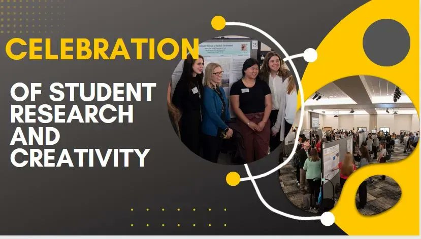 It's the third day of Experiential Learning Week!

Today is Celebration, where undergraduate and graduate students present their research or creative projects.

Check out the SU Ballroom from 12:30-3pm for posters, Oral and Creative presentations from 9-3pm in SU 108!