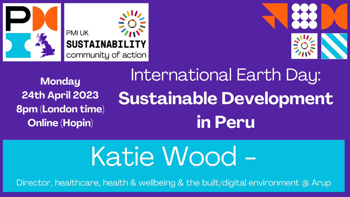 PMI_UK_Chapter's tweet image. PMI UK Chapter is celebrating International Earth Day on April 24th with a webinar on 'Sustainable Development in Peru'. 

Register to attend here pmiuk.info/internationale…

#pmiuk #internationalearthday #webinars