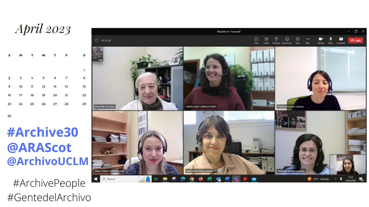 ArchivoUCLM's tweet photo. Día 22 #Archive30. Os mostramos a #ArchivePeople #GentedelArchivo del @ArchivoUCLM en una de nuestras reuniones de coordinación.
#archiverasblogueras https://t.co/FiDz1bhqCk