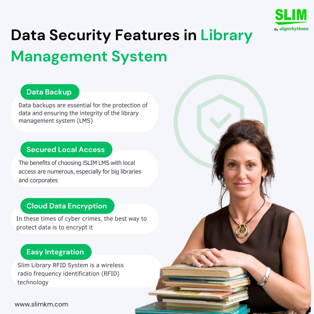 islimsoftware's tweet image. Keep your library's data safe and secure with iSLIM! Learn about the 4 essential data security features that can protect your valuable information.
Read full blog 📷
bit.ly/3mIQlSZ
#Datasecurity #librarymanagementsystem #libraries #librarysoftware #automationsolutions