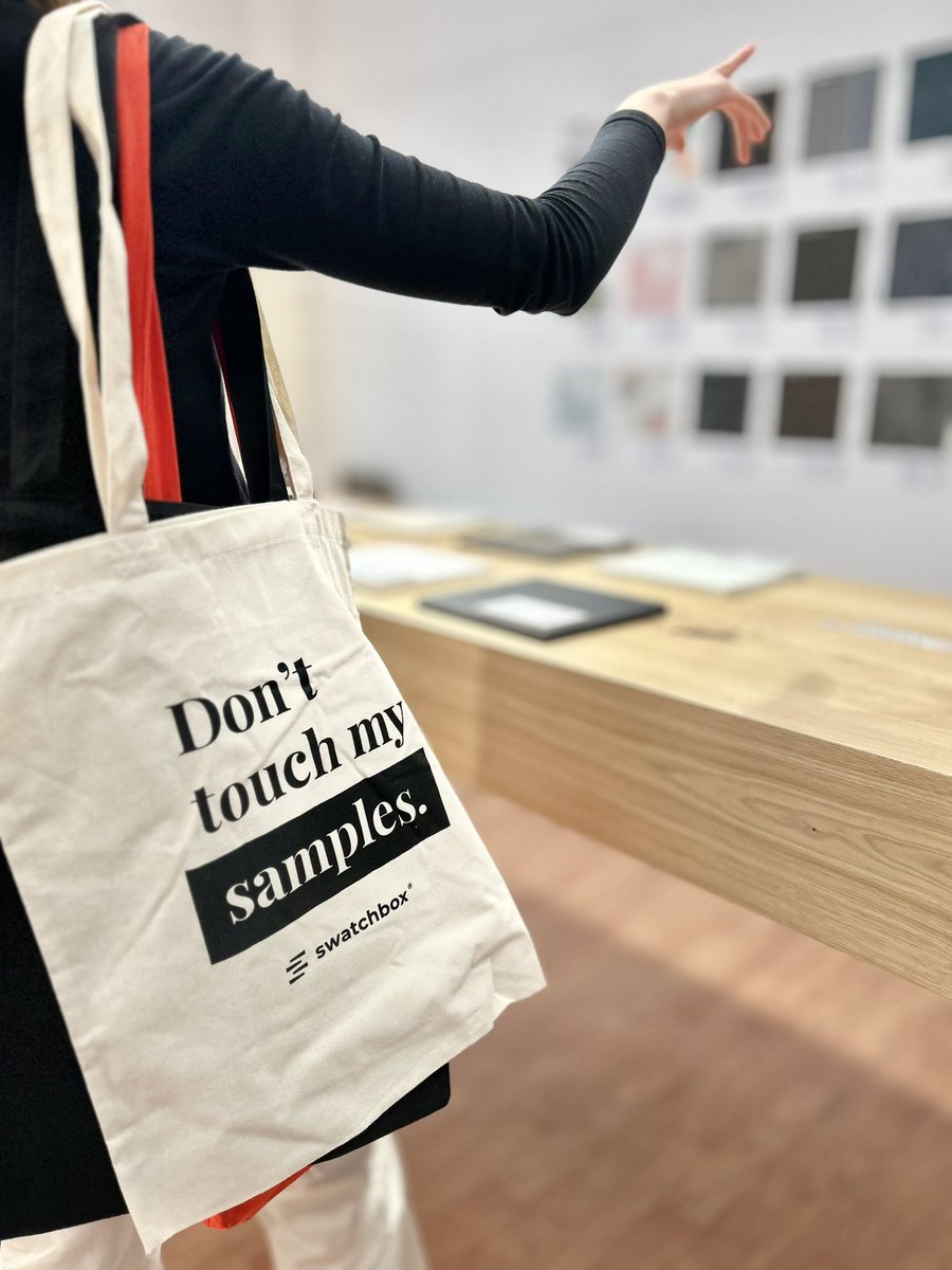 SwatchboxHQ's tweet photo. There’s a new fashion trend at Milan Design Week 💃🏻👌

Who wants one? ☝️ Let us know in the comments and we’ll get you one 🆓

#MilanDesignWeek #MDW2023 #interiordesign #architecture #samples #samplesmarter #design https://t.co/4hlFnTB577