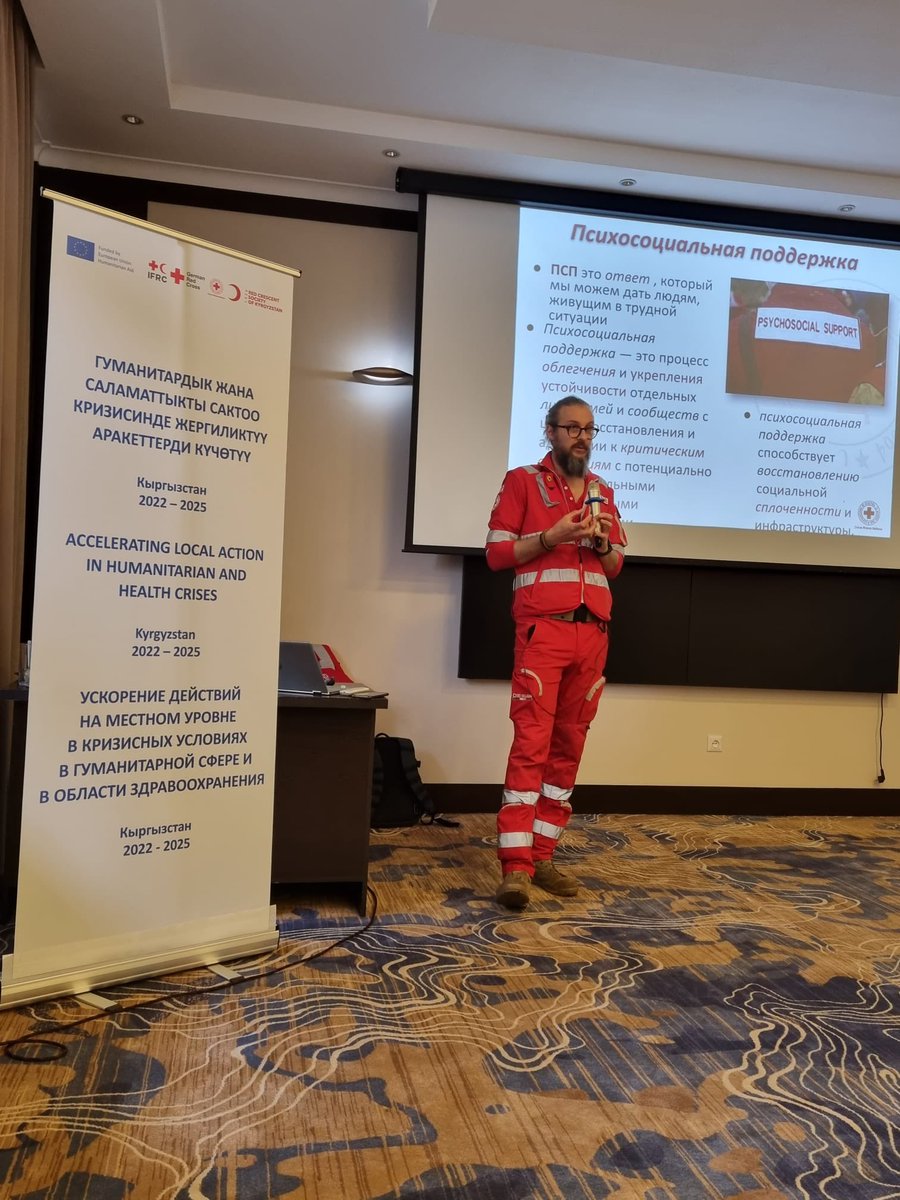 RosariaDomen's tweet photo. ACCELERATING LOCAL ACTION
IN HUMANITARIAN AND HEALTH CRISES To day in Bishkek, Kyrgyzstan, a full immersion training in MHPSS for migrants run by Simone Bertossi ItRC MHPSS Committee #capacitybuilding #internationalcooperation #mhpss #serviziopsicosociale @crocerossa https://t.co/i34ccOIcZj