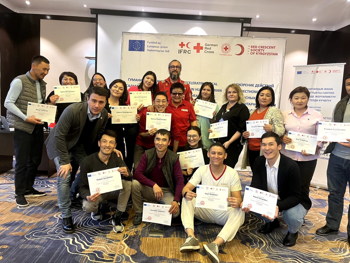 RosariaDomen's tweet photo. ACCELERATING LOCAL ACTION
IN HUMANITARIAN AND HEALTH CRISES To day in Bishkek, Kyrgyzstan, a full immersion training in MHPSS for migrants run by Simone Bertossi ItRC MHPSS Committee #capacitybuilding #internationalcooperation #mhpss #serviziopsicosociale @crocerossa https://t.co/i34ccOIcZj