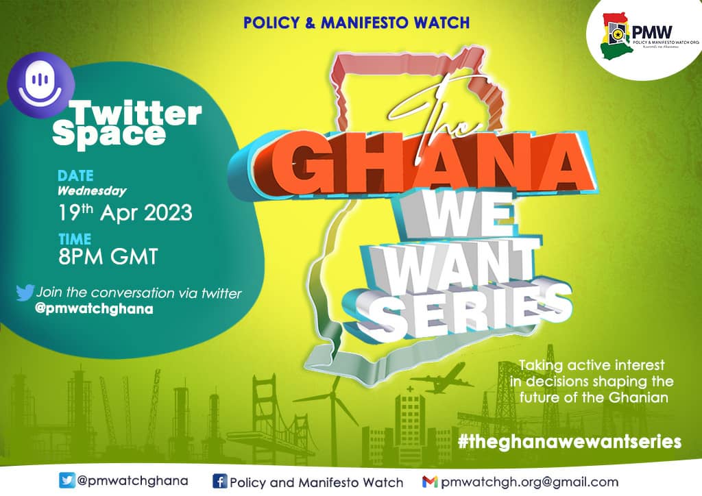 Does the country Ghana still promise a prosperous and inclusive future for its people? Join the conversation this Wednesday at 8 pm GMT via Twitter space (details below) #theghanawewantseri <a href="/chrisatadika/">Chris Atadika</a> <a href="/benkoku/">Bernard Avle</a> <a href="/JohnTerryTresh/">John Terry Tresh</a> <a href="/hughes_onair/">Johnnie Hughes, TBG</a> <a href="/EdwardAsare/">Edward Asare</a> <a href="/joyce_bawah/">Joyce Bawah Mogtari</a> <a href="/senyohosi/">Senyo Hosi</a>