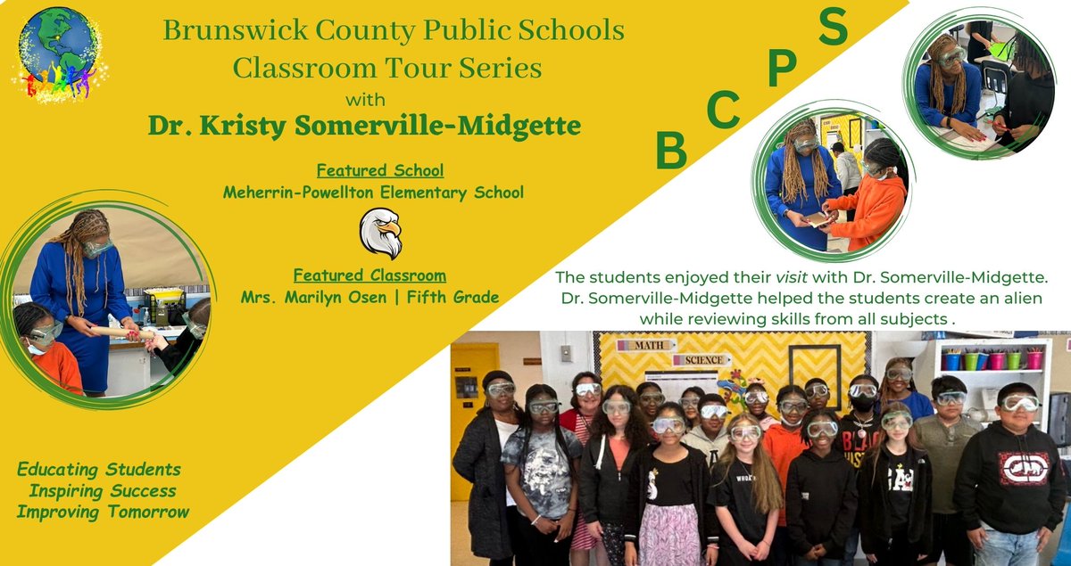 bcpsva's tweet photo. Classroom Spotlight | Have you heard the news?! There are some great things happening in BCPS. We would like to share a presentation from the BCPS Classroom Tour Series with Dr. Somerville-Midgette. Our stop was at Meherrin-Powellton Elementary School. #BrunswickStrong #ClassNews https://t.co/E6hfIBXLOJ